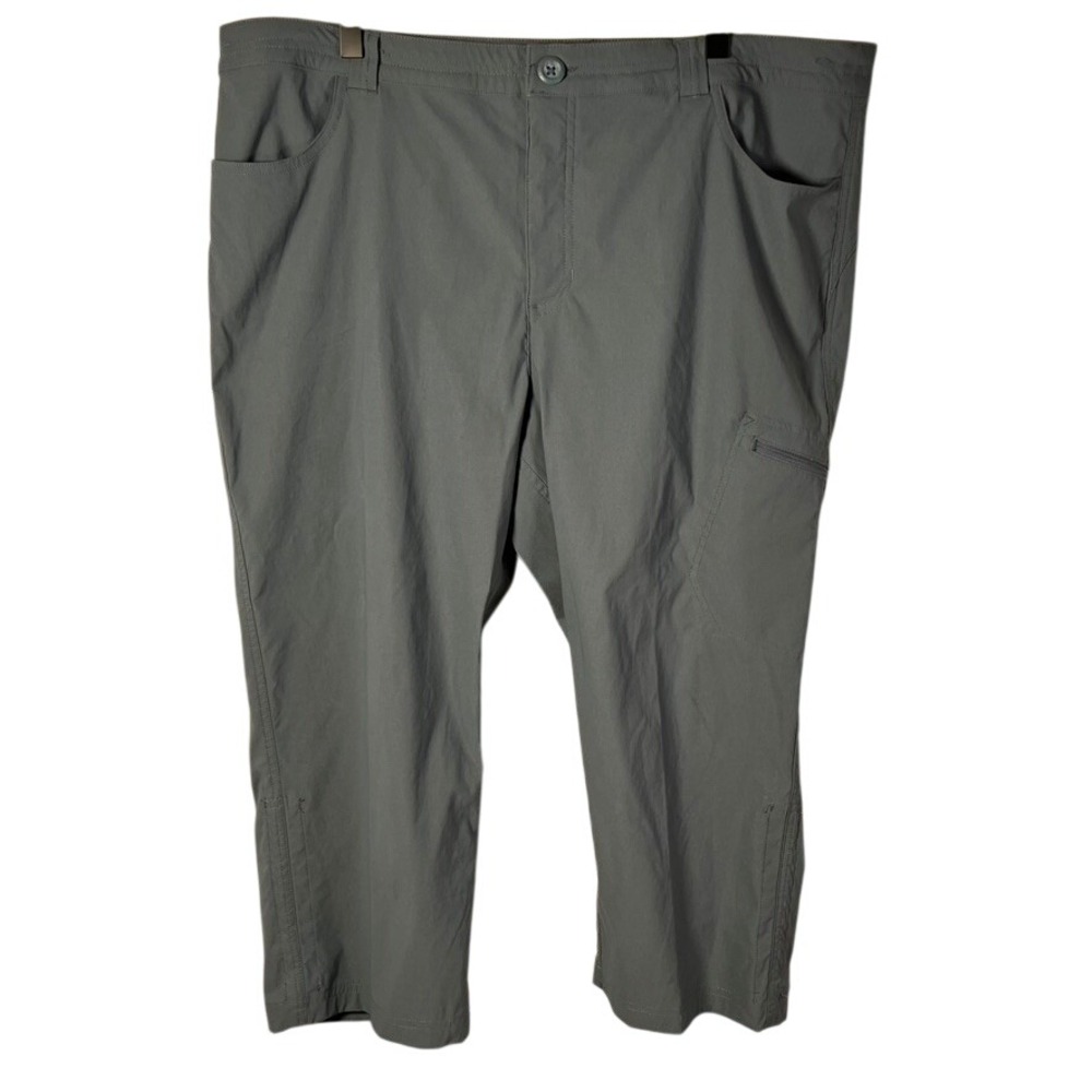 Eddie Bauer Women's Guide Pro WR Tech Capri Pants Size 16 Gray Nylon Spandex